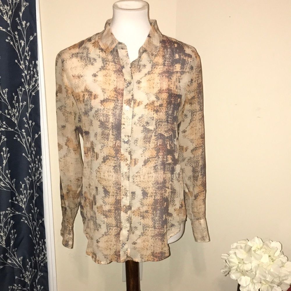 Madewell Patterned Button-Down Blouse